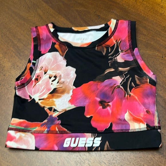 GUESS Girls Branded Sports Top in Pink size 8 - Picture 2 of 7